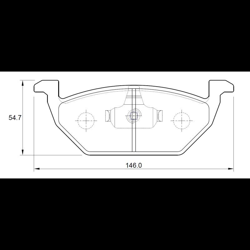 Brake pad shape drawing